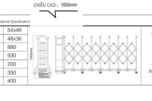 Thông số kỹ thuật cổng xếp