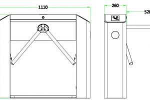 Thông số kỹ thuật Cổng xoay 3 càng Tripod ZKTECO TS2000