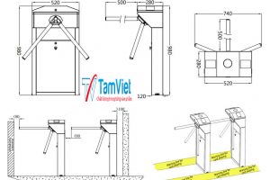 Thông số kỹ thuật Cổng xoay Tripod Turnstile ZKteco TS 1000