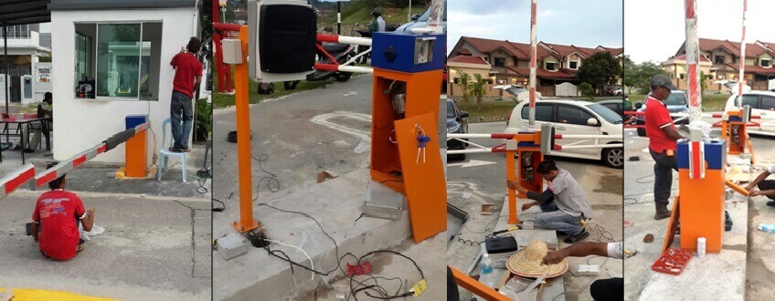 Lắp đặt barie tự động thanh chắn